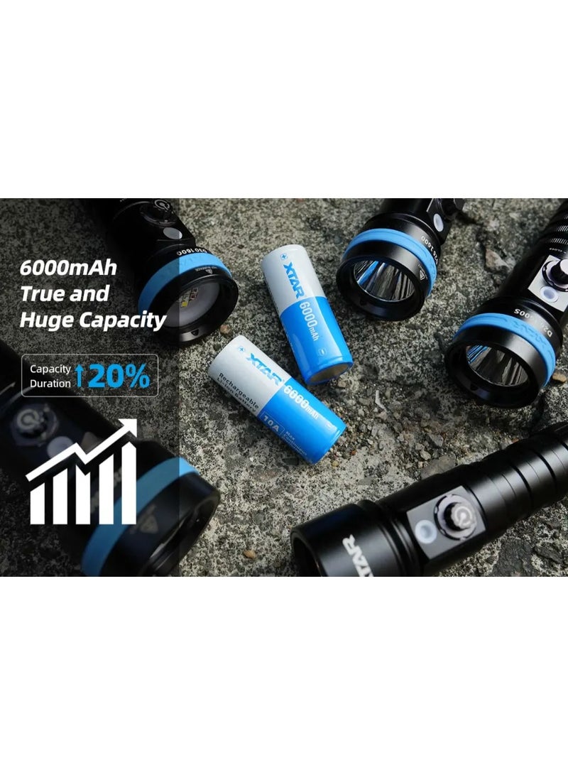 XTAR 26650 6000mAh 10A Battery - Image 2